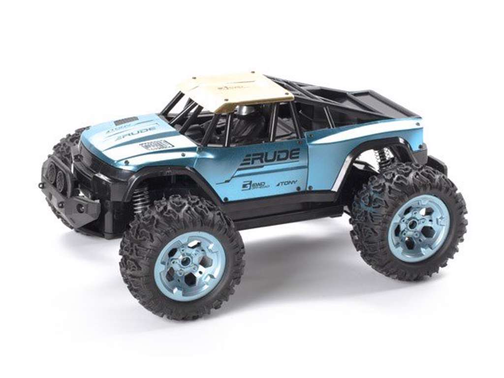 Fjernstyret Rude Off-Road 1:12 - metallic blå/guld