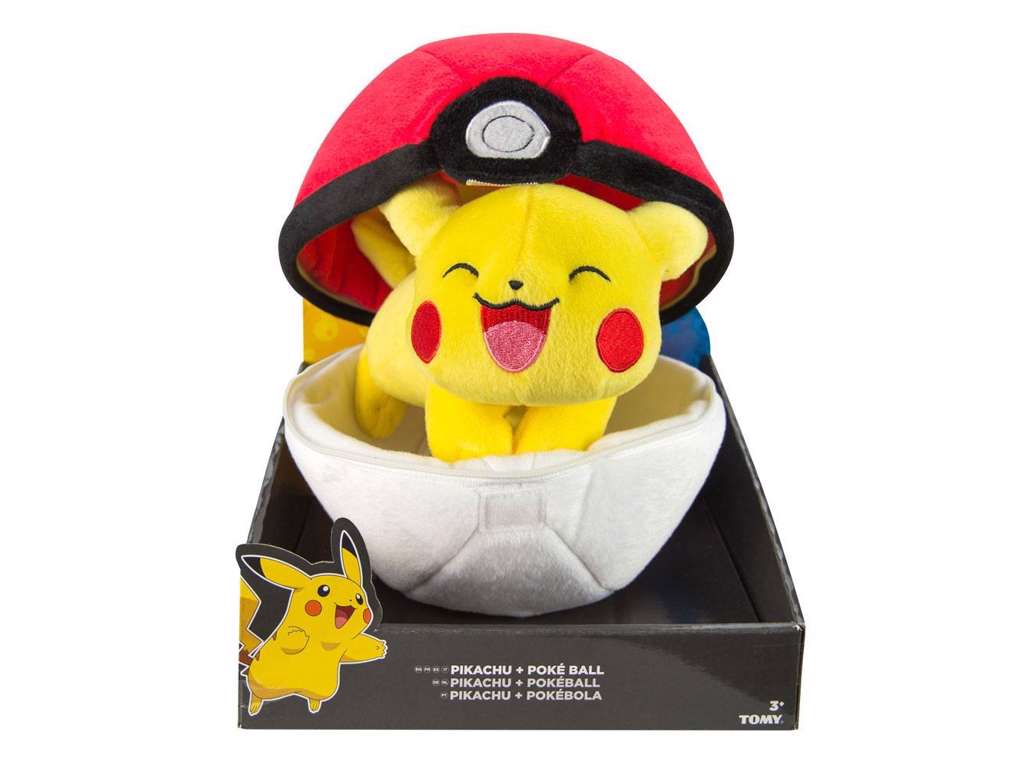 Pokémon bamse med Pikachu med Pokeball på 23 cm