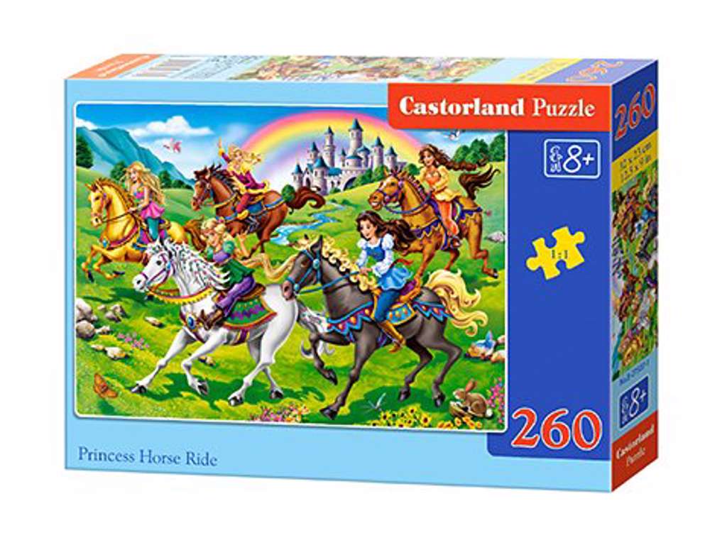 Prinsesser til hest puslespil med 260 brikker fra Castorland