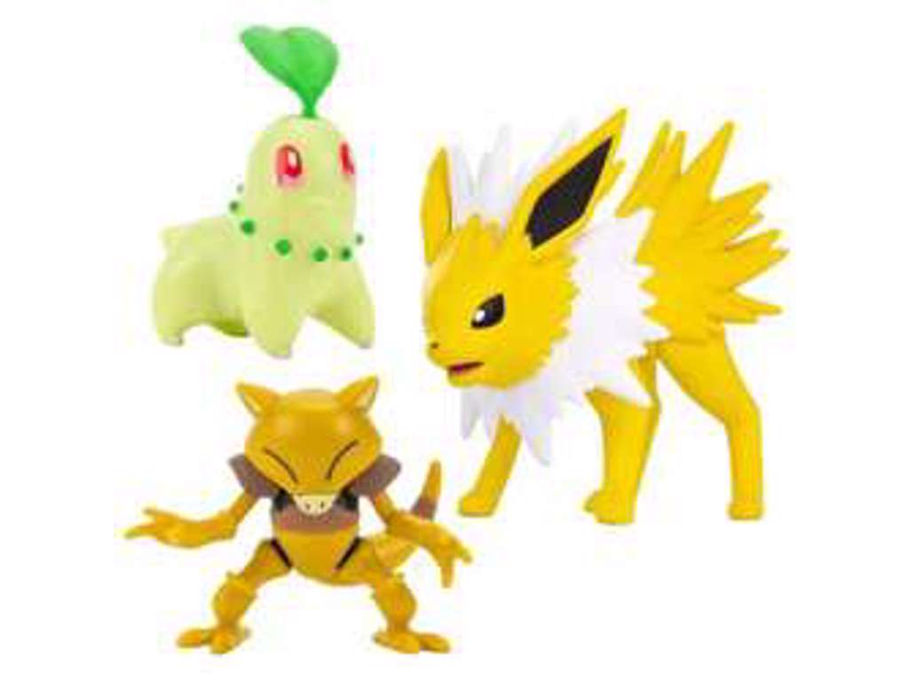 Pokémon Battle Figure sæt - Abra, Chikorita & Jolteon