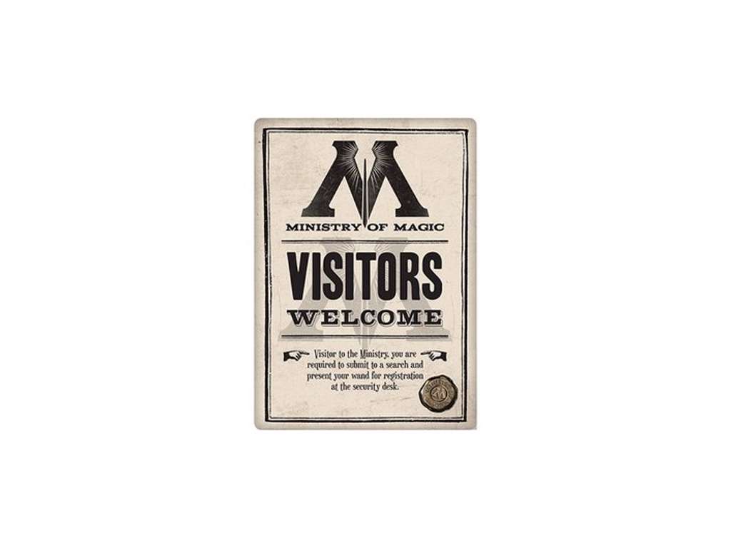Ministry of Magic magnet i metal på 9 x 6.5 cm