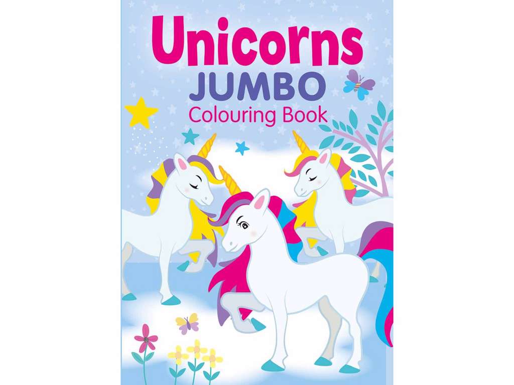 Kæmpe malebog med enhjørninge