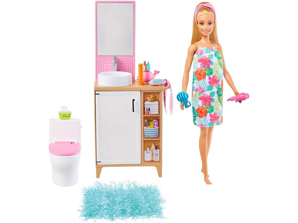 Barbie med badeværelse