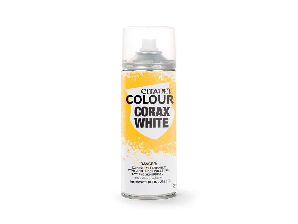 Corax White spray paint fra Citadel 400ml.