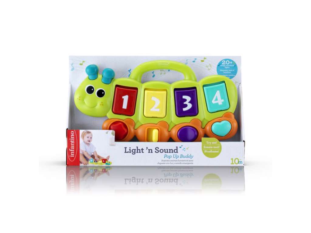 Kålorm med Tal & Pop-up Dyr fra Infantino