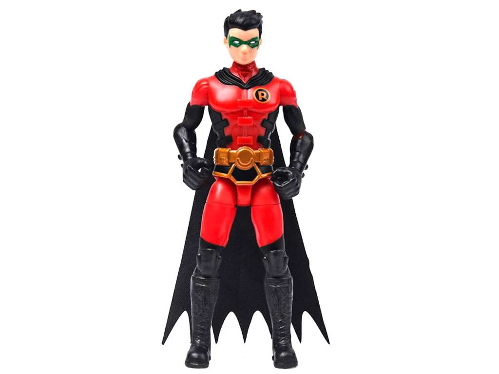 The Caped Crusader action figur af Robin i rød dragt på 10 cm