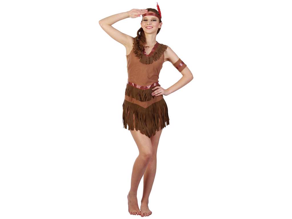 Indianer pige kostume one-size