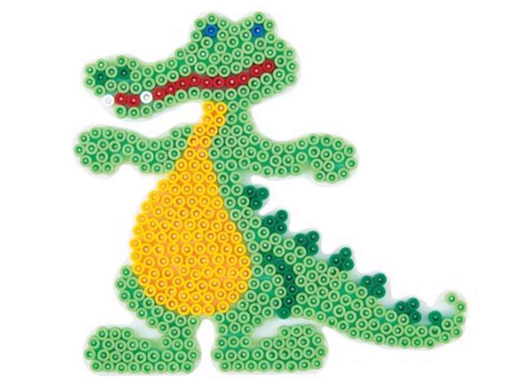 Hama Perler Farvede Stiftplader m/ Dinosauer og frø - 4508