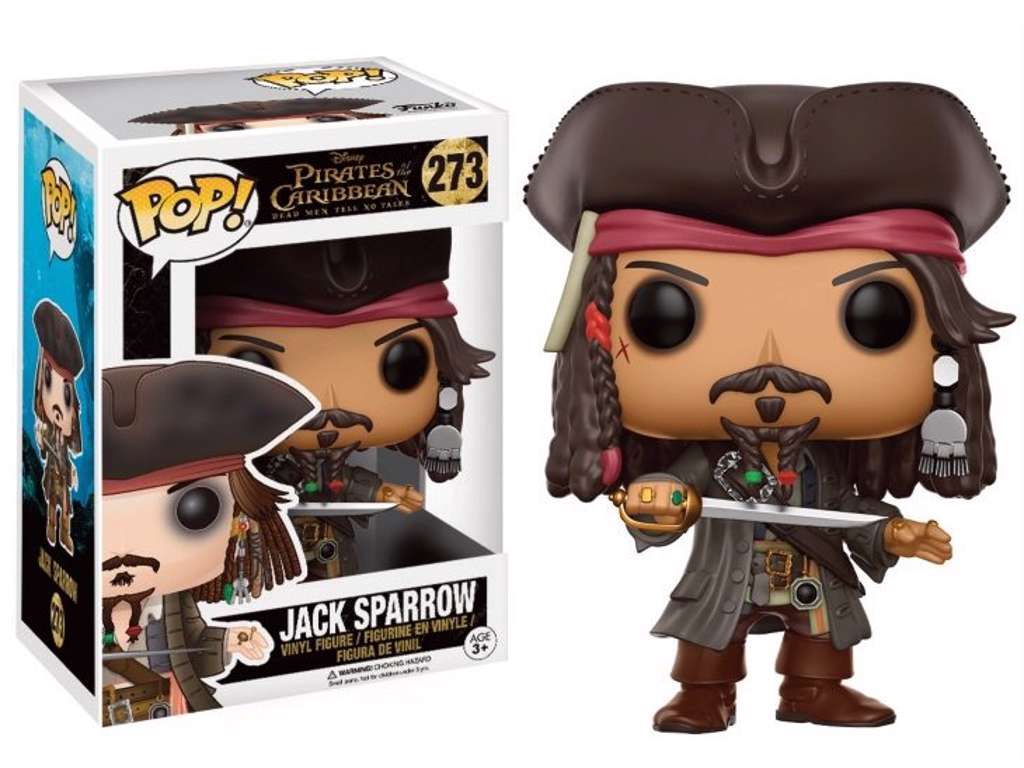 Pirates of the Caribbean Dead Men Tell No Tales POP! vinyl figur af Jack Sparrow på 9 cm
