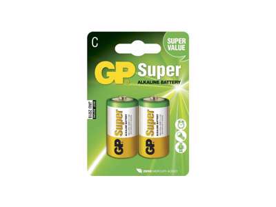 GP Super batterier Alkaline Size C - 2 stk