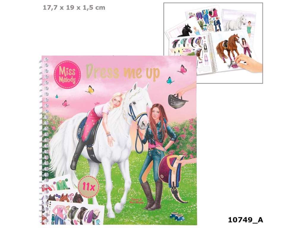  Miss Melody Dress me up stickersbog
