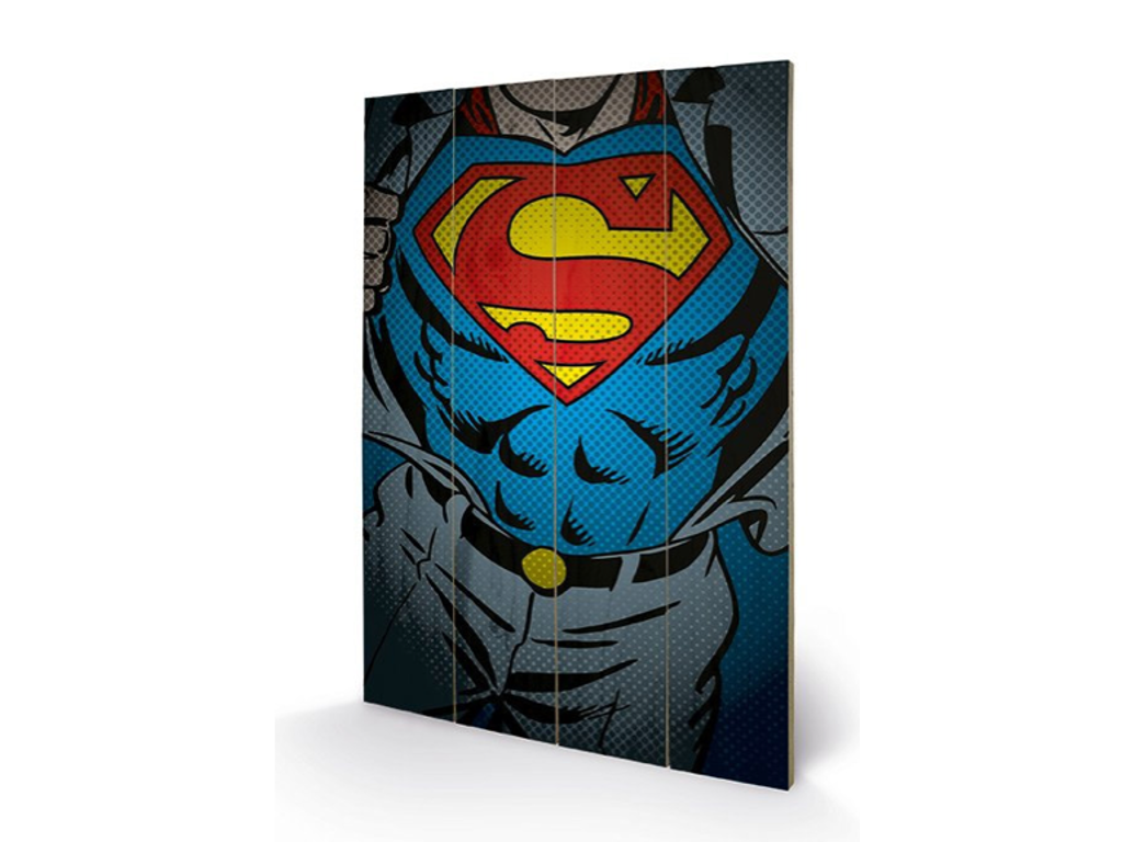 DC Comics "Superman Torso" træ plade "plakat" 40x60cm