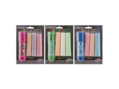 Jumbo gadekridt m/holder, 3 ass, + 3år