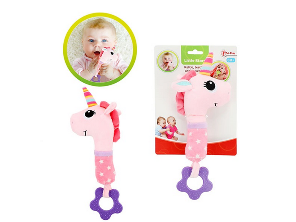 LITTLE STARS Baby rangle, bide, og klemme enhjørning