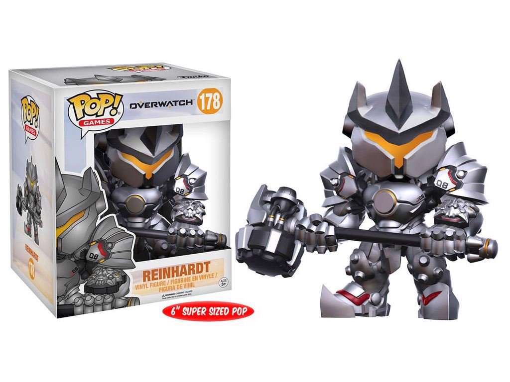 Overwatch Super Sized POP! vinyl figur af Reinhardt på 15 cm