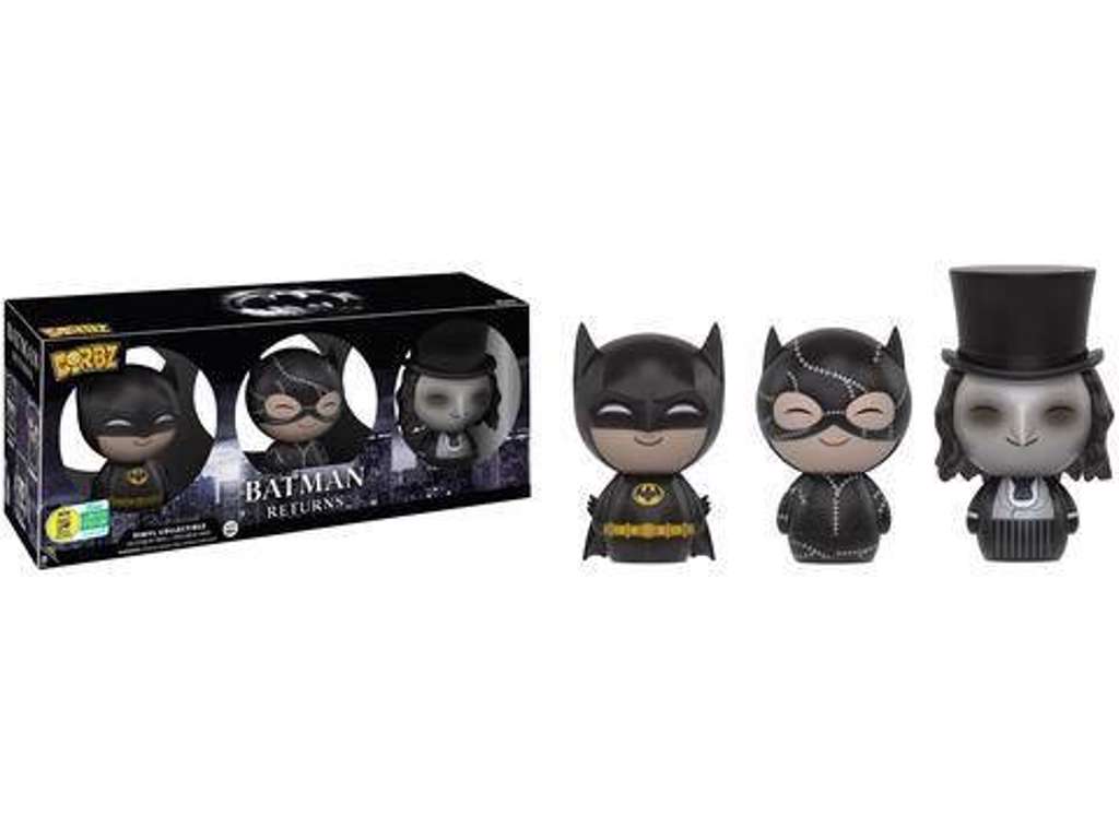 Batman Returns Dorbz vinyl figur 3-pak af Batman / Catwoman /Penguin SDCC 2016 Exclusive på 8 cm