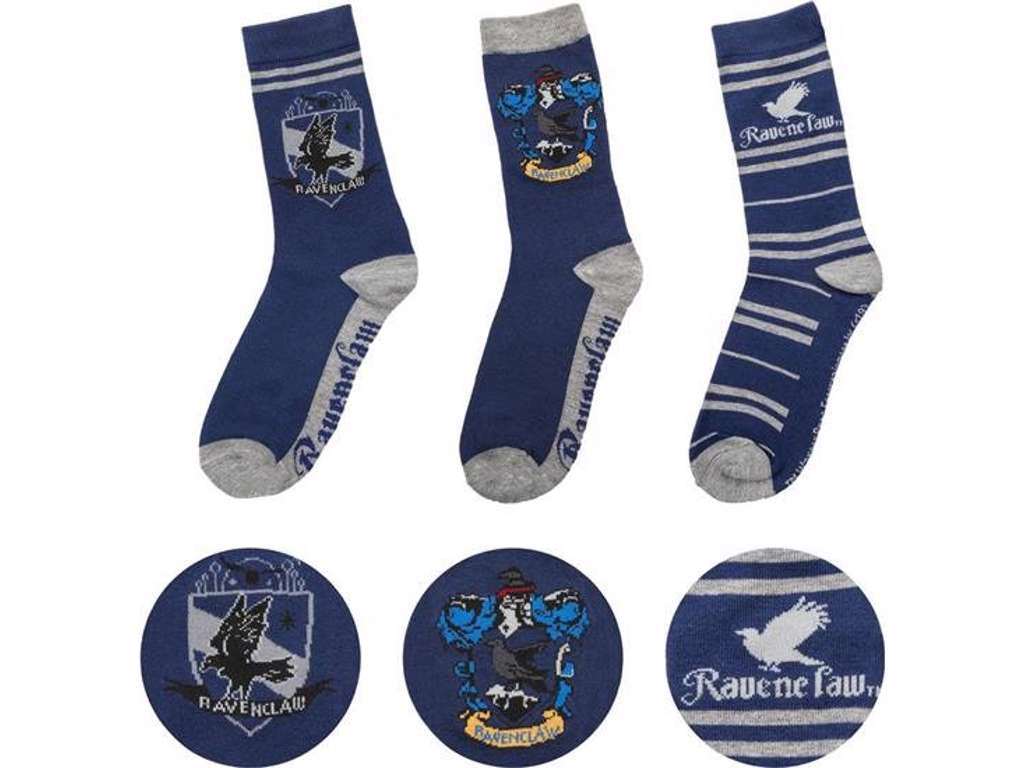 3 par Harry Potter Ravenclaw strømper str. 37-45