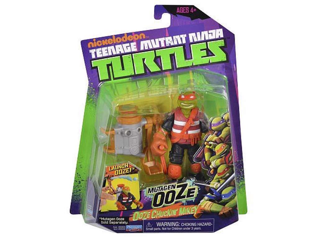 Michelangelo med slimkaster figur 12cm TMNT