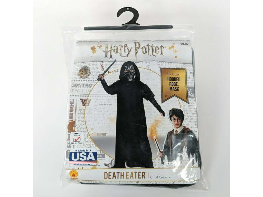 Death Eater kostume 3-4 år fra Harry Potter.
