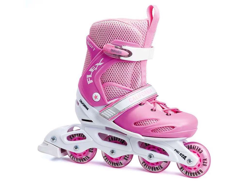 2-i-1 California rulleskøjter strørrelse 36-39 - lyserød