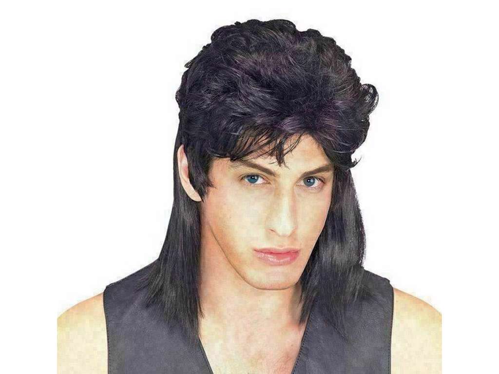 Sort voksenparyk Svensker-stil fra Rubies