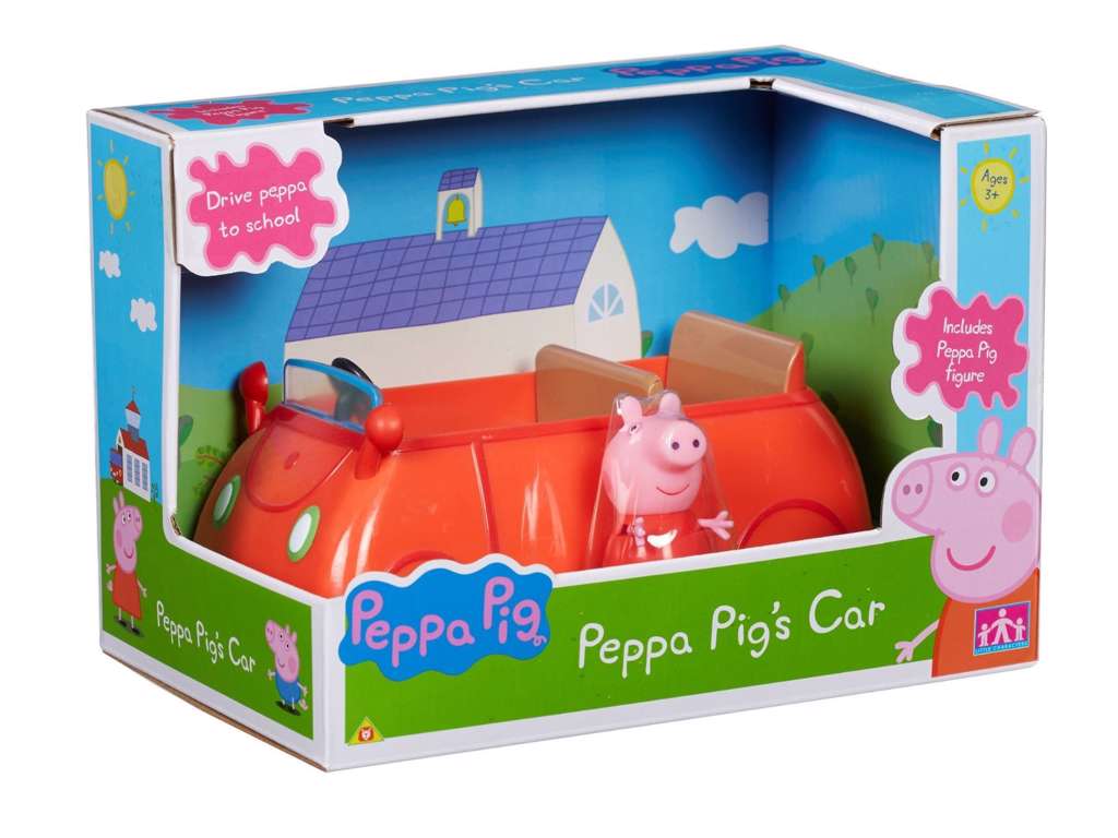 Far Gris bil med Gurli Gris figur