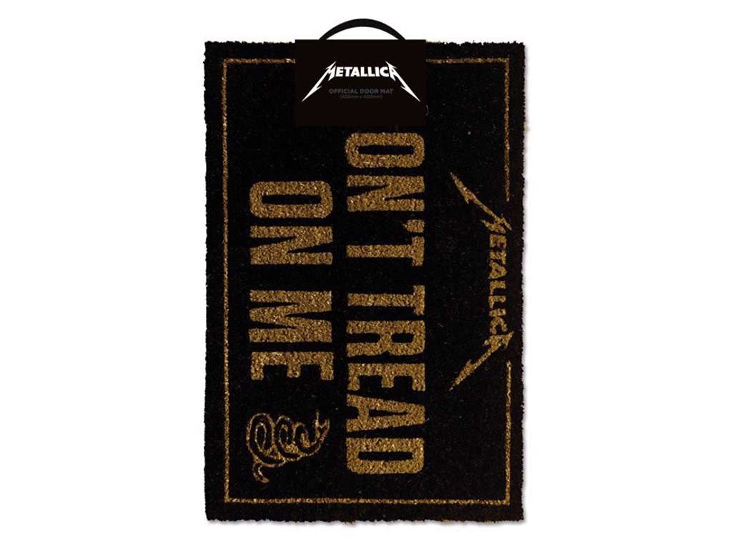 Metallica dørmåtte med Don't Tread On Me citat på 40 x 60 cm