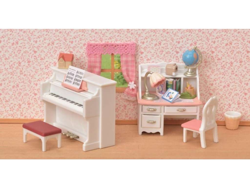 Klaver og skrivebord fra Sylvanian Families