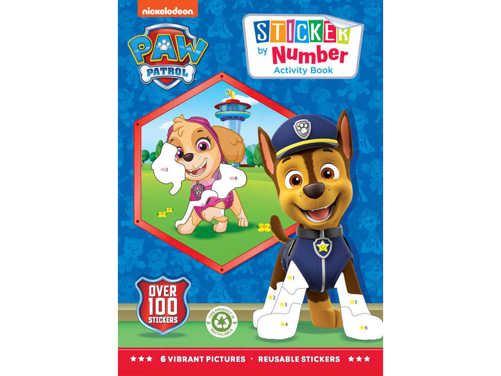 Paw Patrol aktivitetsbog - Sæt klistermærker efter tal