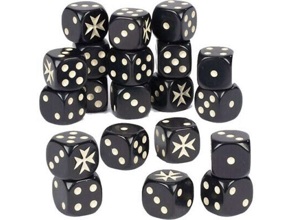 Black Templars Dice Set - 20 stk D6 til dine Black Templars Warhammer 40.000