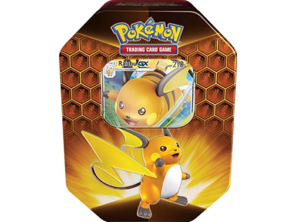 Pokémon Raichu GX tin box