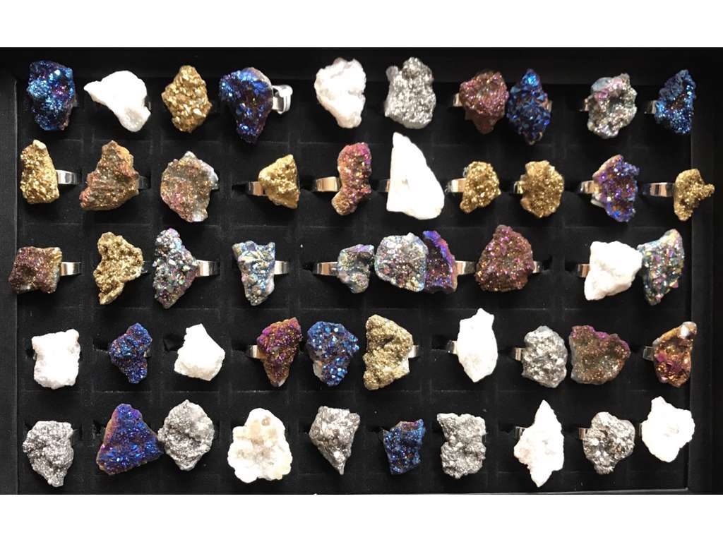 Krystalsten-ring – justerbar