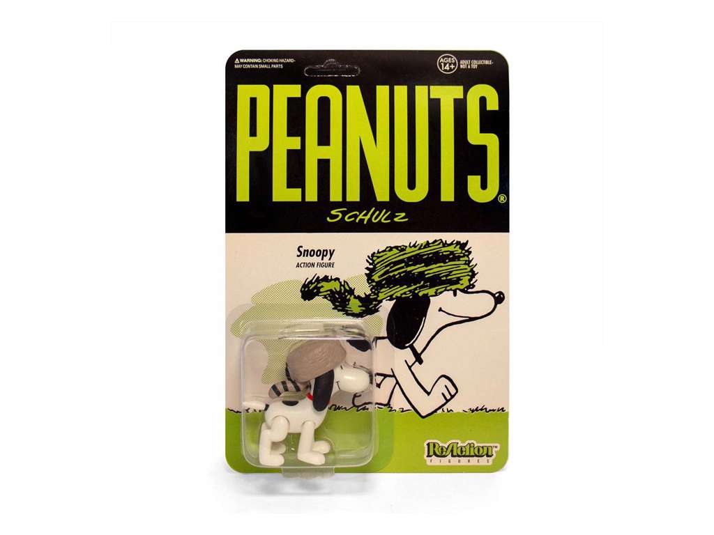 Peanuts ReAction Action Figur af Racoon Hat Snoopy på 10 cm