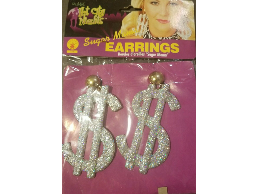 Dollartegn øreringe fra Rubies