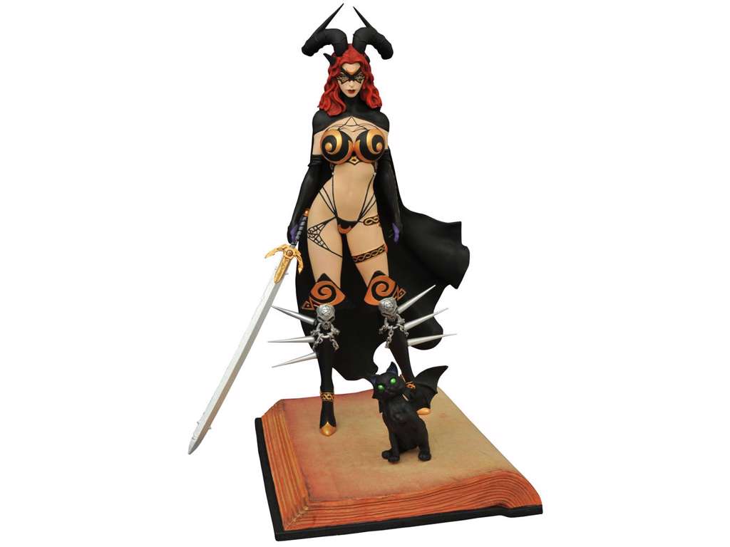 Tarot Witch of the Black Rose Femme Fatales statue af Tarot Verion på 23 cm