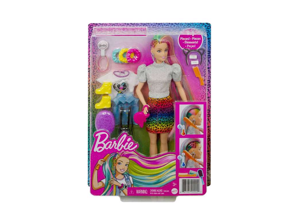Barbie med regnbue hår
