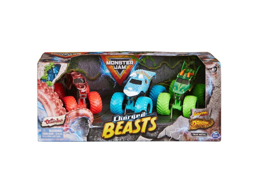 Monster Jam 1:64 3 Pack - Charged Beasts Monster Trucks
