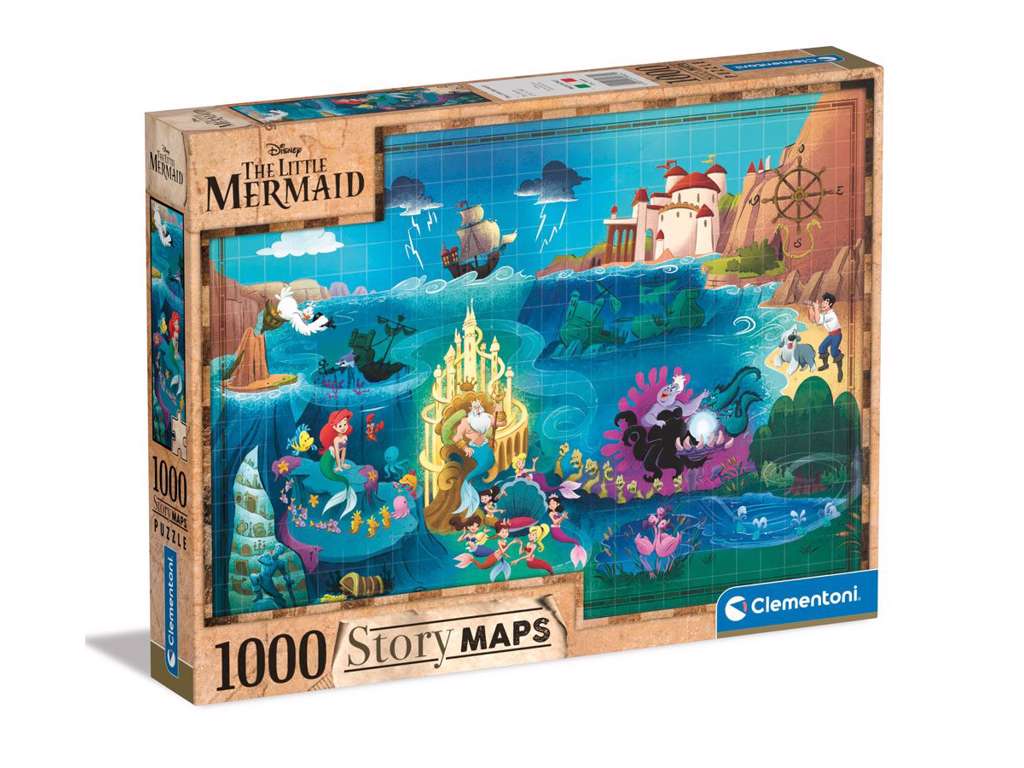 Disney Story Maps Jigsaw Puzzle The Little Mermaid (1000 pieces)