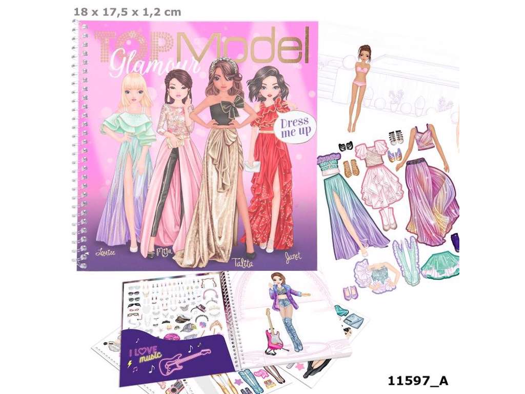 Top Model Dress me up sticker bog - glamour
