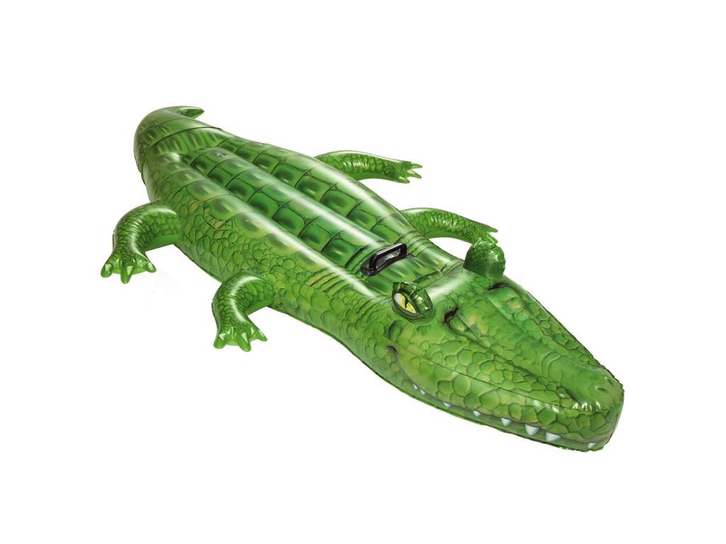 Oppustelig krokodille badedyr 2.03m x 1.17m
