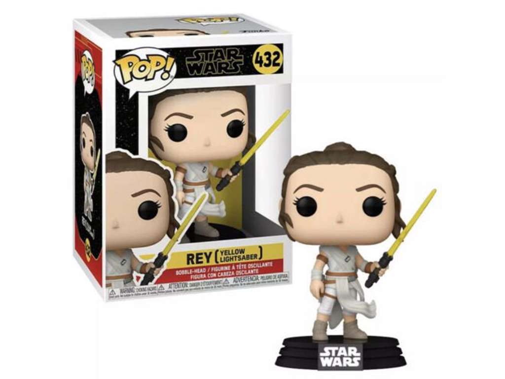 Star Wars Episode IX POP! vinyl figur af Rey med Yellow Saber på 9 cm