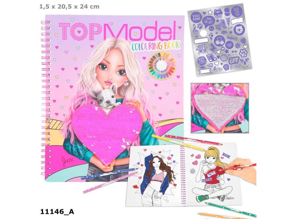 Top Model designbog med pailletter