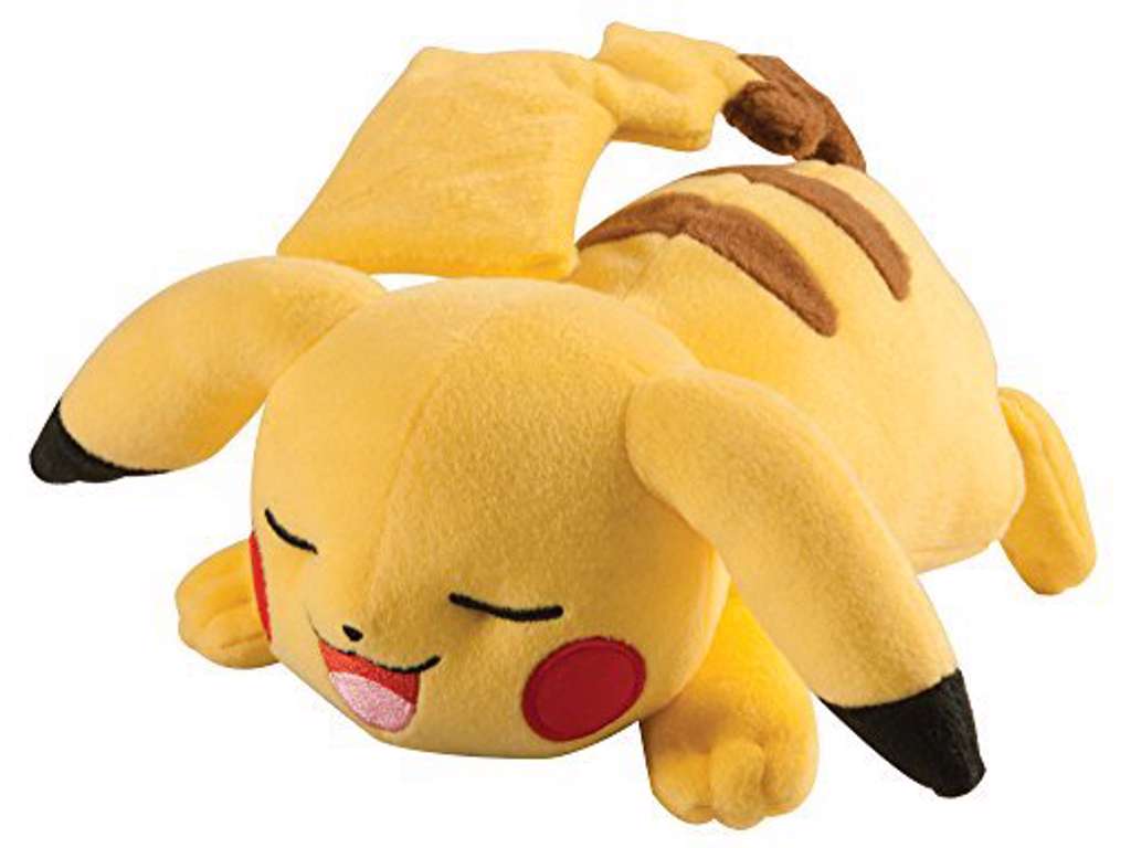 Pokémon tøjdyr af sovende Pikachu på 20 cm