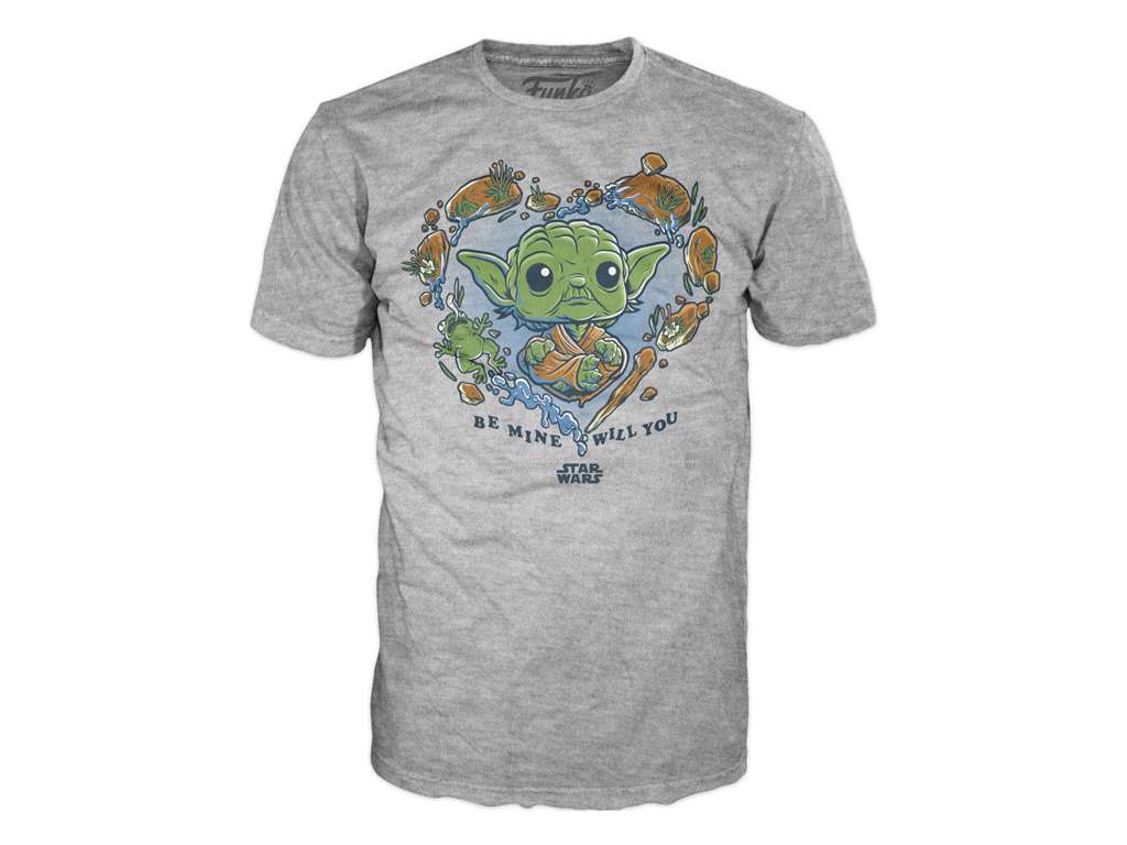 Star Wars Loose POP! Tees T-Shirt Be Mine Yoda Størrelse Small