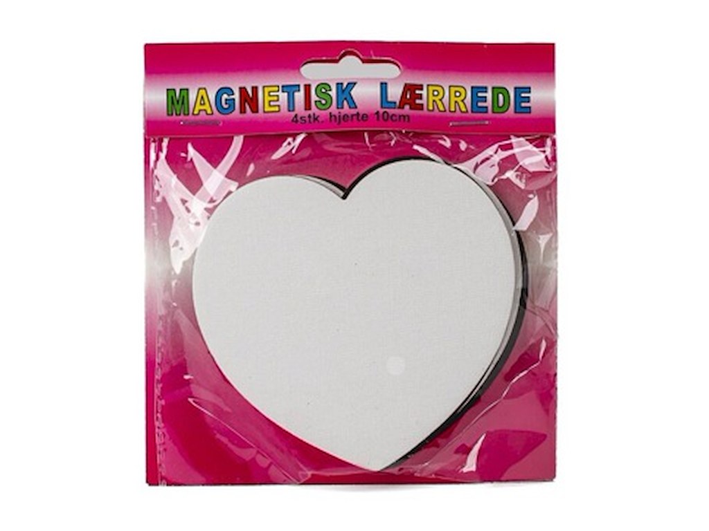 Magnetiske Lærreder Hjerte 10 cm – 4 stk.