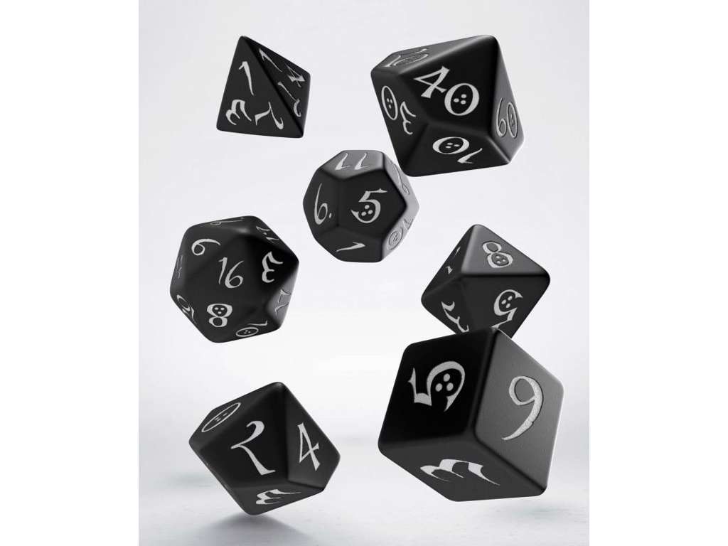 Classic RPG Dice Set black & white