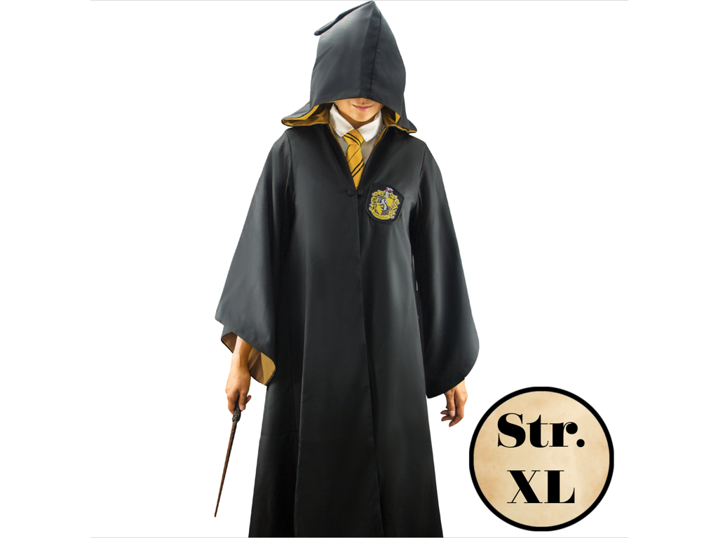 Deluxe troldmandskappe  Hufflepuff extra large Harry Potter fra Cinereplicas