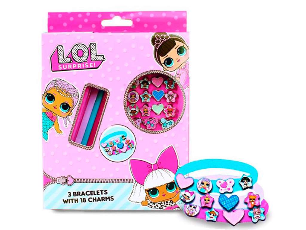 LOL 3 armbånd med 18 vedhæng