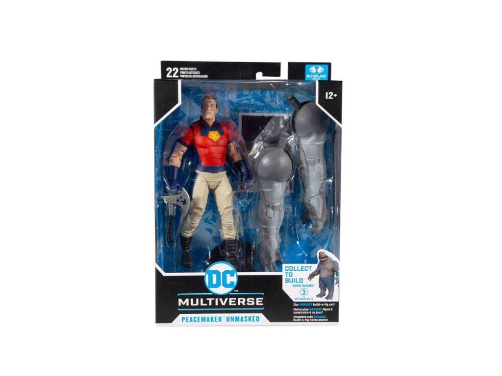 Suicide Squad Build A action figur af Peace Maker (Unmasked) på 18 cm