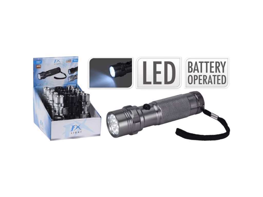 Lommelygte i aluminium med LED